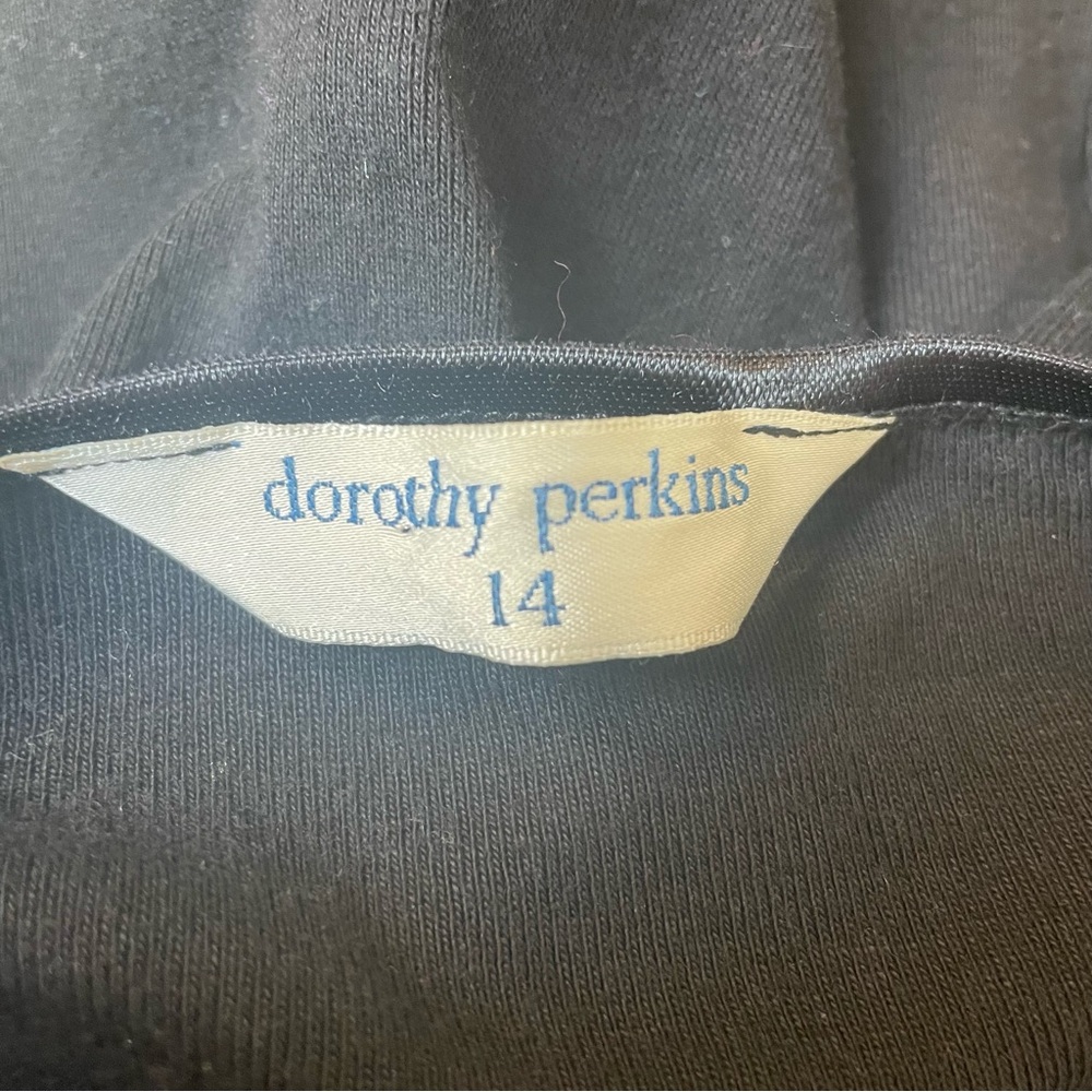 dorothy perkins Size 14 floral cardigan black long sleeves vintage y2k Red Trim - Picture 13 of 15